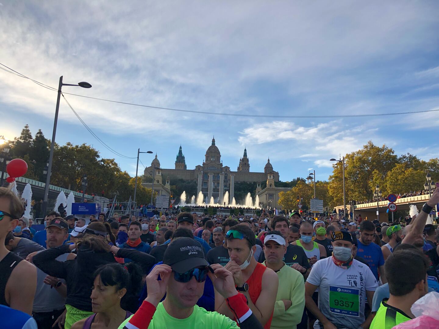 Resereportage från Barcelona. Maratonstarten