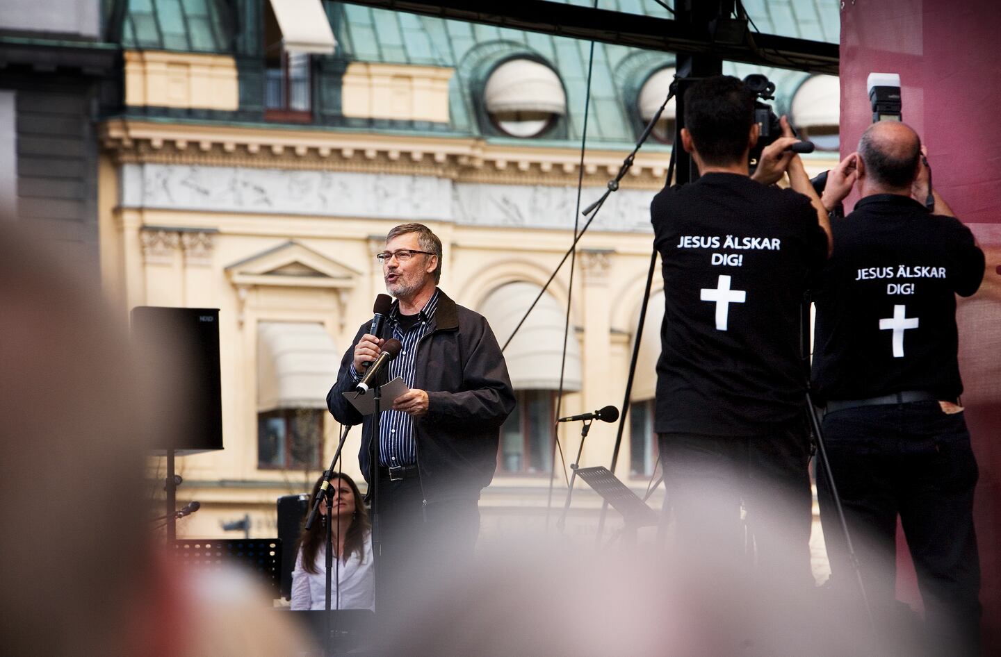 Jesusmanifestationen 2008 i Kungsträdgården. Ulf Ekman.