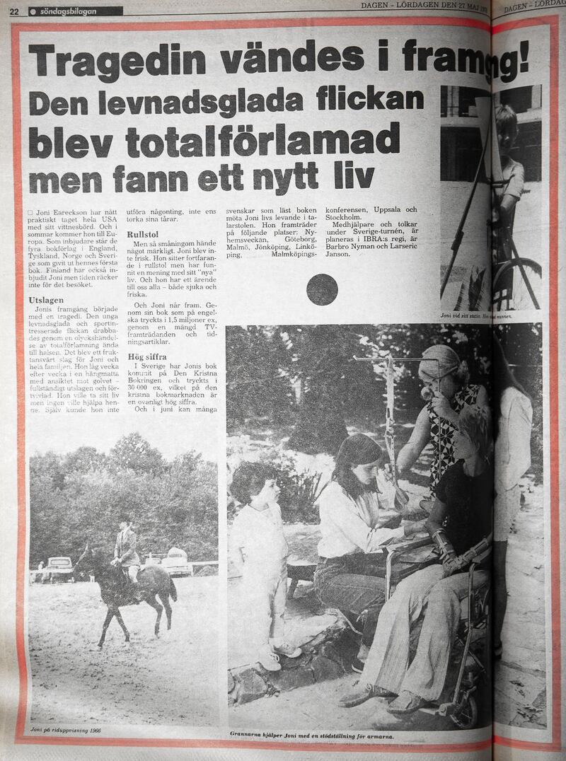 "Tragedin vändes i framgång". Artikel i Dagen den 27 maj 1978 inför Jonis Sverigebesök.