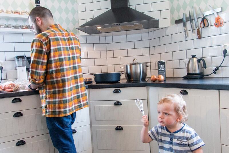 Veganamiljen Johan och Johanna Garde med barnen Gabriel och Mirjam.