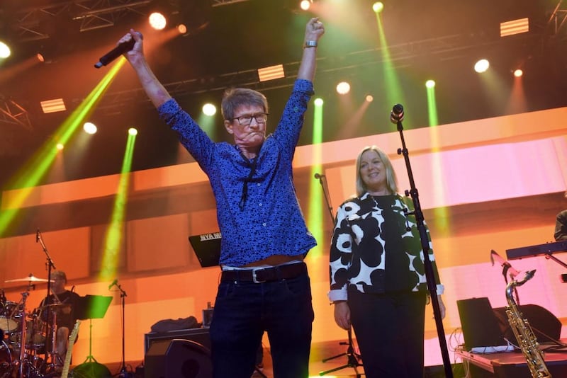 Anders Börjesson firade födelsedag med att återförenas med Salt på Gullbrannafestivalen.