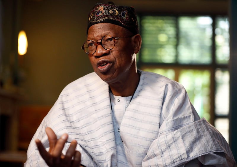 Lai Mohammed, kultur- och informationsminister i Nigerias regering.