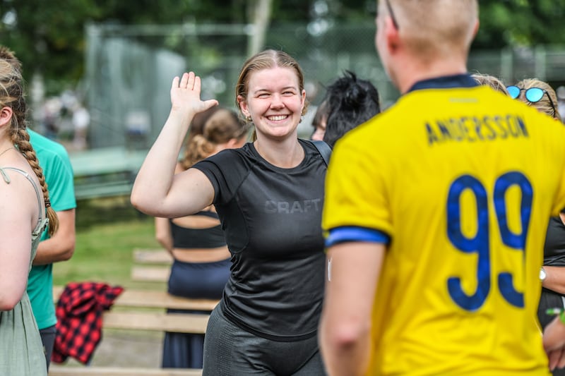 Märta Hagle från Tranås matchvinnare i volleybollturnering på Gullbrannalägret