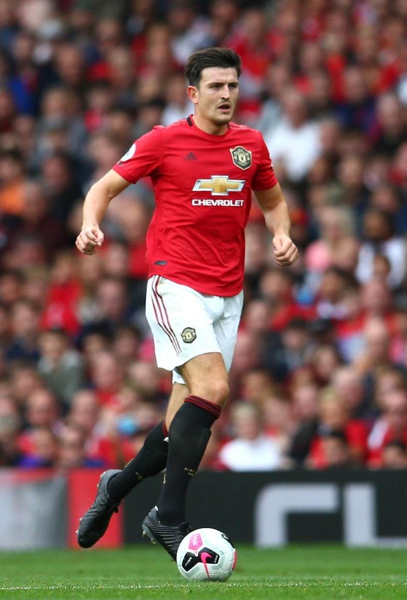 Harry Maguire i Manchester Uniteds tröja.