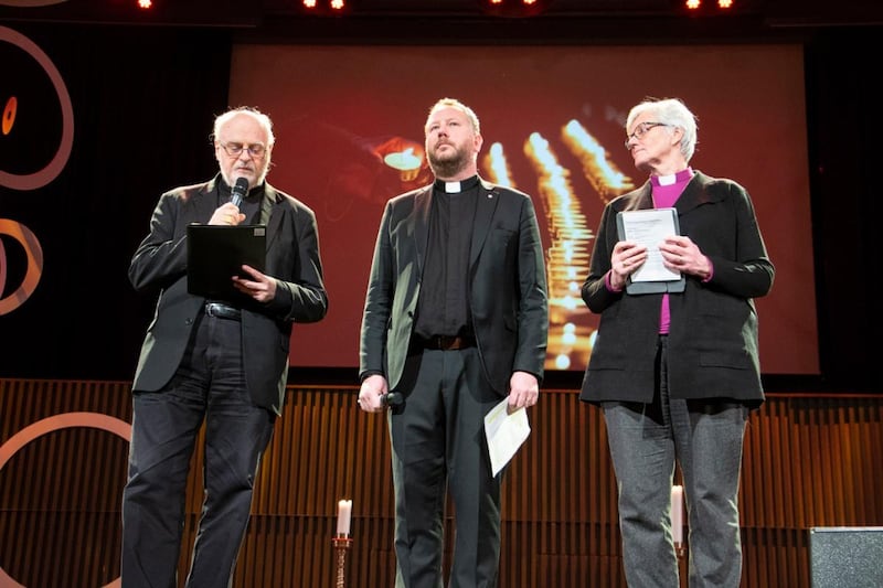 Anders Arborelius, Lasse Svensson och Antje Jackelén.