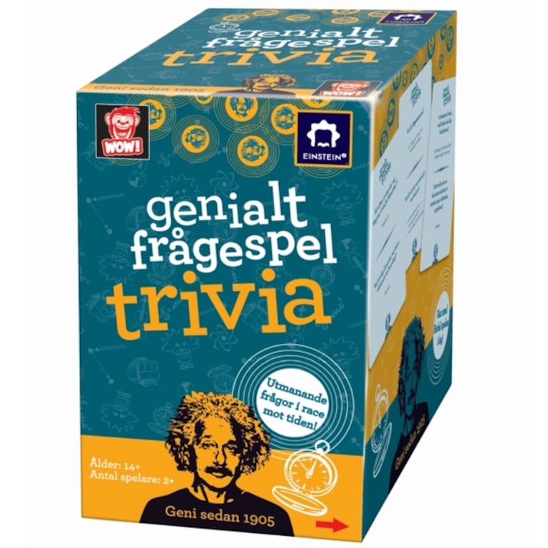 Omslag, Genialt frågespel: Trivia.