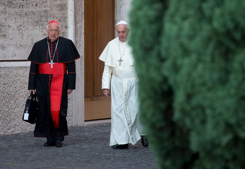 Fernando Errazuriz och påve Franciskus.