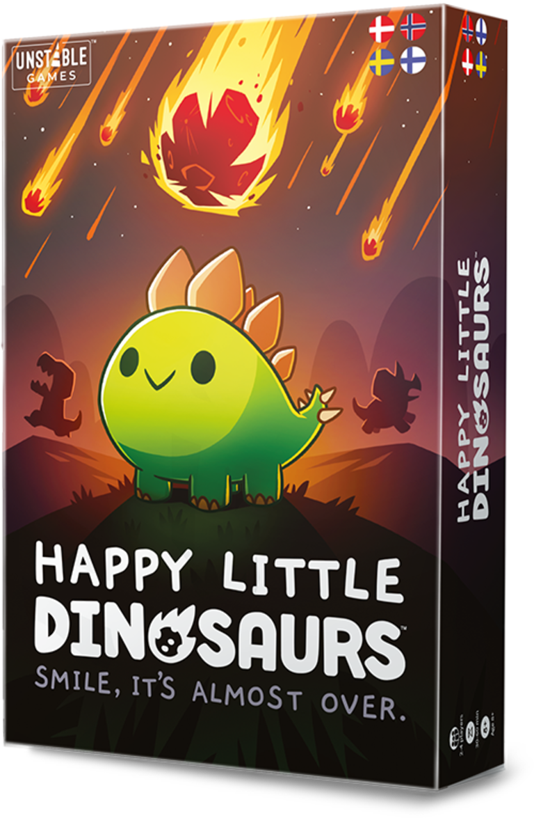 Omslag, brädspelet Happy Little Dinosaurs