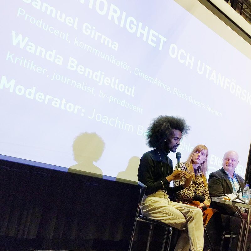 Panel. Samuel Girma (t v) medverkade i ett panelsamtal. 