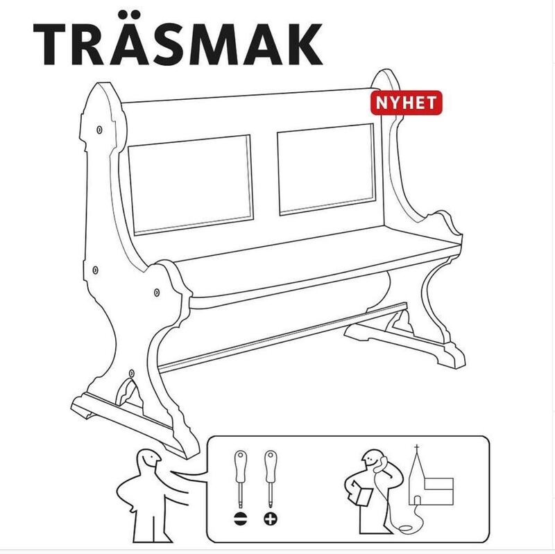 Svenska kyrkan lanserade kyrkbänken "Träsmak" för den som vill ha lite mer kyrkkänsla hemma.