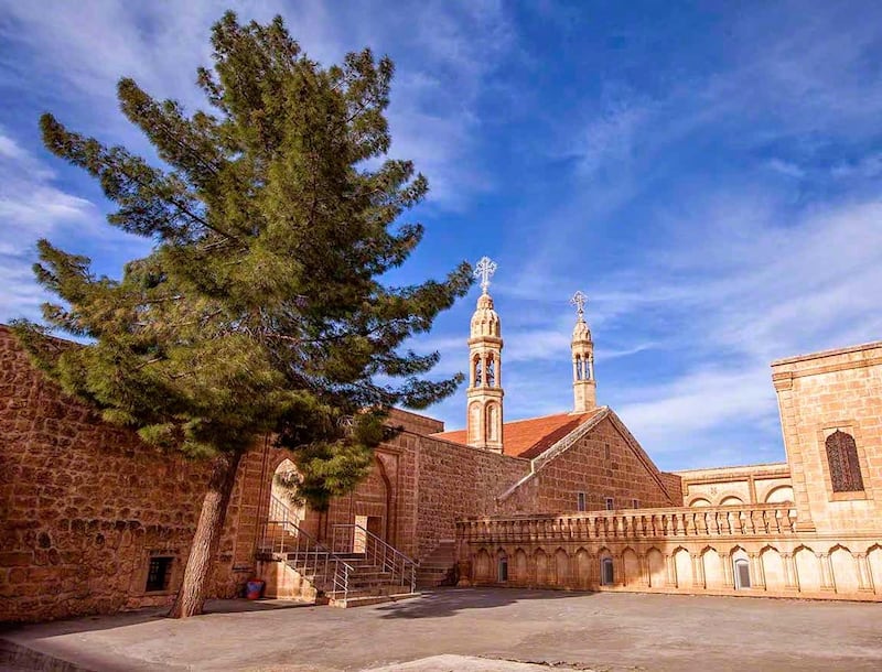 Mor Gabriel kloster och kyrka i sydöstra Turkiet.