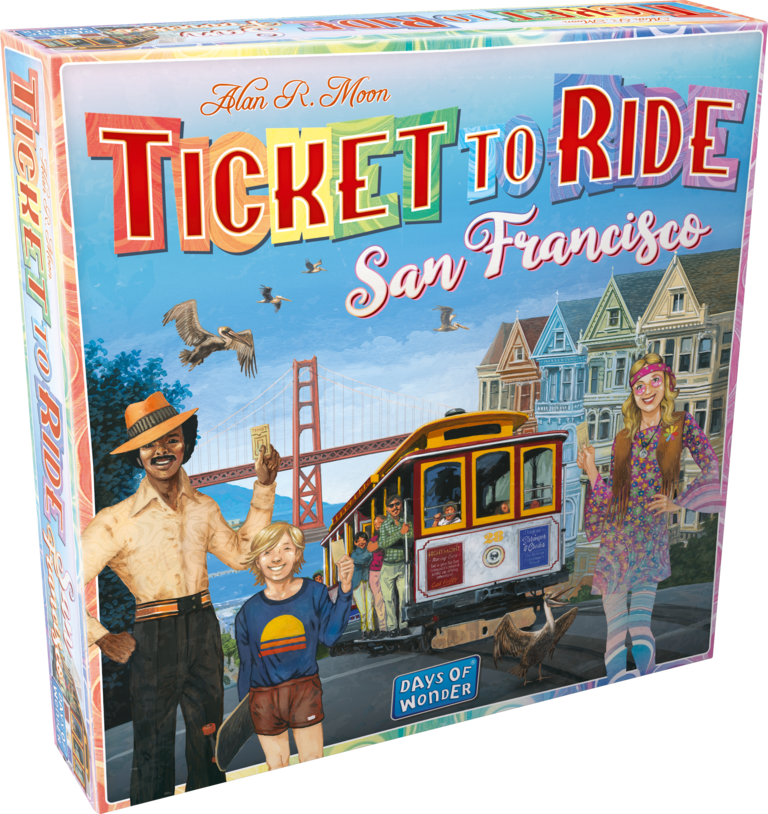 Ticket to Ride: San Francisco, brädspel, omslag.