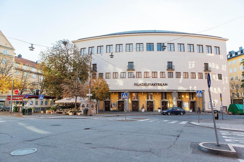 Filadelfiakyrkan i Stockholm invigdes 1930. Just nu pågår en stor renovering av kyrkan.