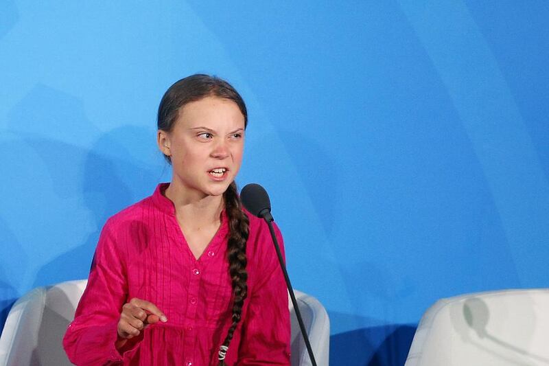 Greta Thunberg talade i FN:s generalförsamling vid öppnandet av UN Climate Action Summit.