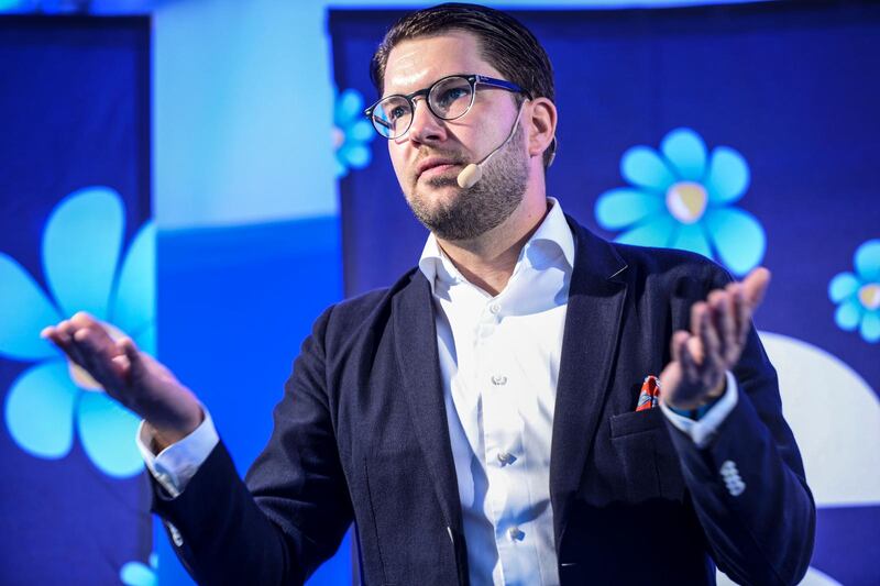 Sverigedemokraternas partiledare Jimmie Åkesson.