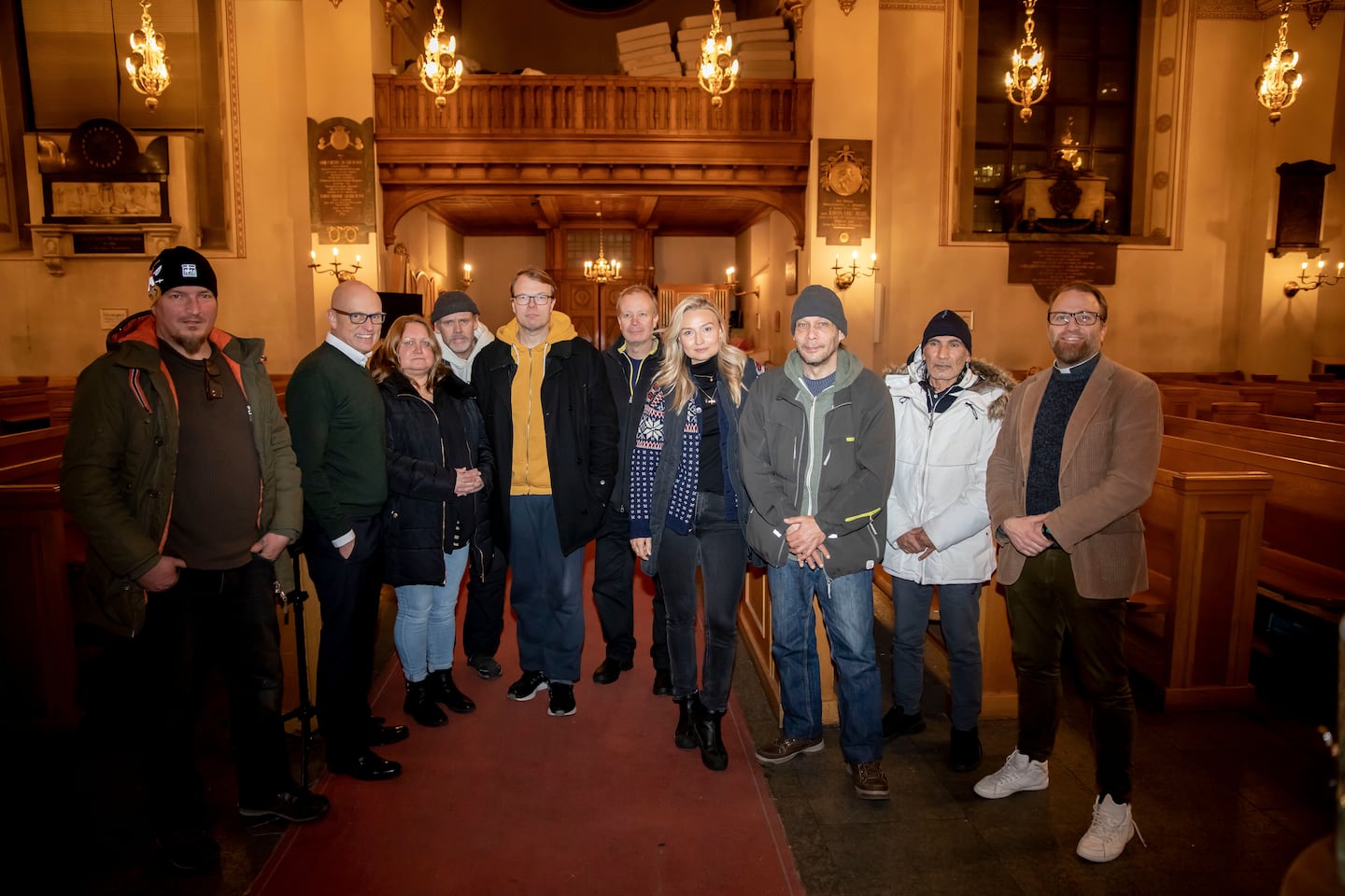 I måndags kväll hyrde Ebba Busch S:ta Clara kyrka för att hemlösa skulle kunna få vila ut.