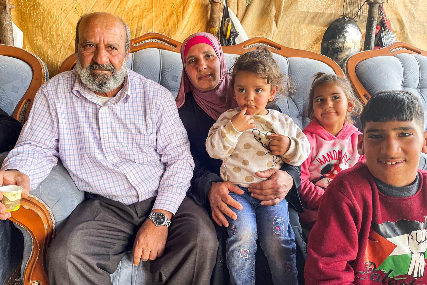 TURMUS AYA. Familjen Awad i den palestinska byn Turmus Aya på Västbanken.