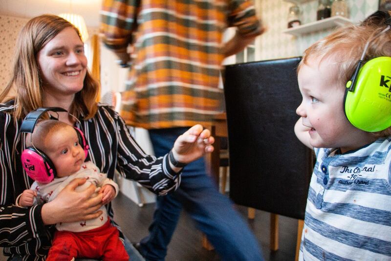 Veganamiljen Johan och Johanna Garde med barnen Gabriel och Mirjam.