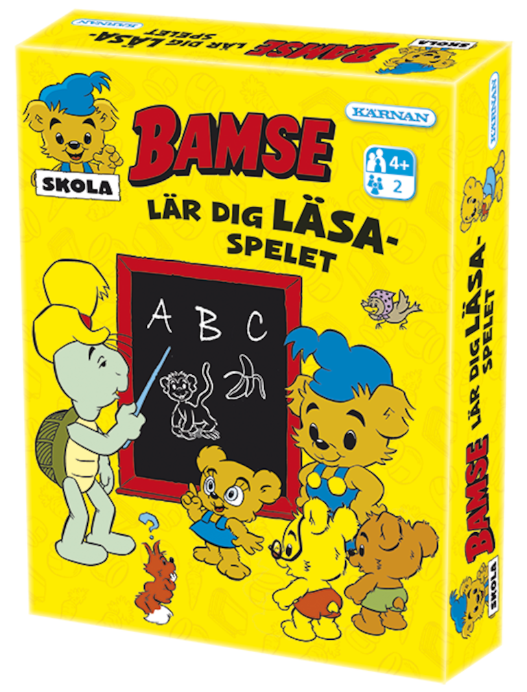 Omslag, brädspelet Bamse: Lär dig läsa-spelet