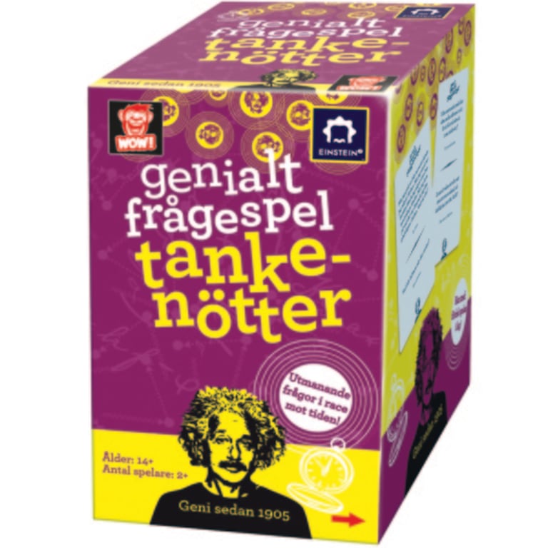 Omslag, Genialt frågespel: Tankenötter.