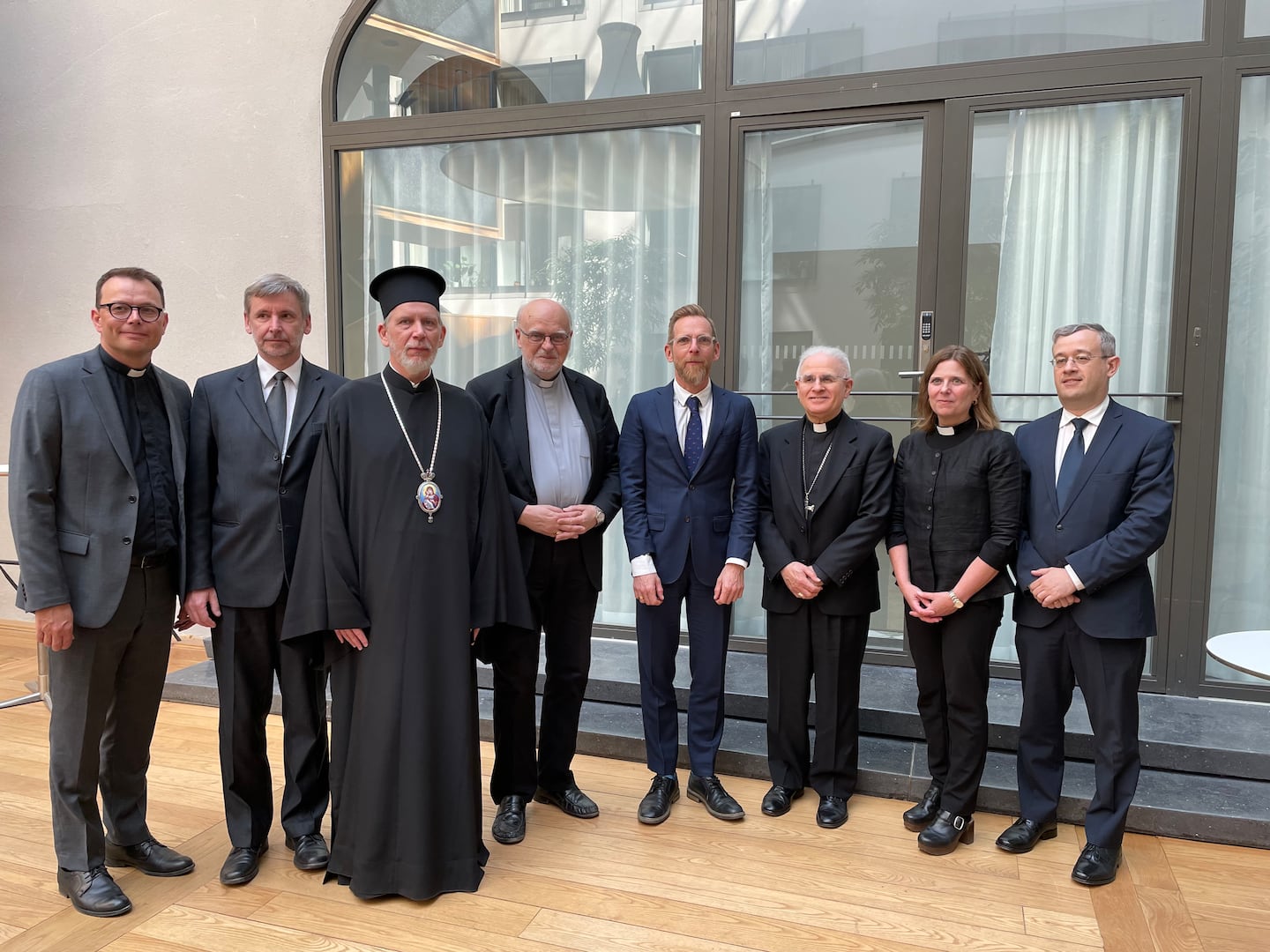 Jan Eckerdal; Sveriges kristna råd, Peter Pavlovic; CEC, Metropolit Cleopas; CEC, kardinal Anders Arborelius, socialminister Jakob Forssmed, mgr Mariano Crociata; COMECE, Sofia Camnerin; generalsekreterare för Sveriges kristna råd, , Alessandro Calcagno; COMECE