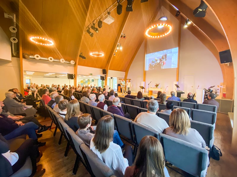 Första gudstjänsten sedan restriktionerna på grund av Coronapandemin. 3 Oktober 2021.