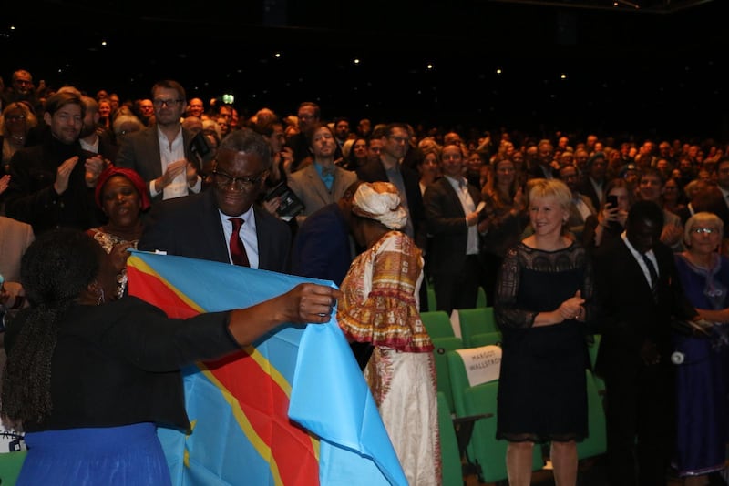 Denis Mukwege gästade ett fullsatt Stockholm Waterfront.