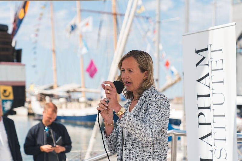 Ruth Nordström vid en debatt under Almedalsveckan.