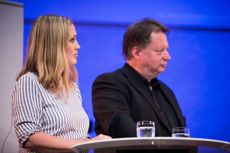 Partiledarsamtalen i regi av tidningen Dagen och pingstkyrkan i Uppsala. Annie, Lööf, Centerpartiet, frågas ut av Dagens chefredaktör Felicia Ferreira och Dan Salomonsson, föreståndare för pingstkyrkan i Uppsala.