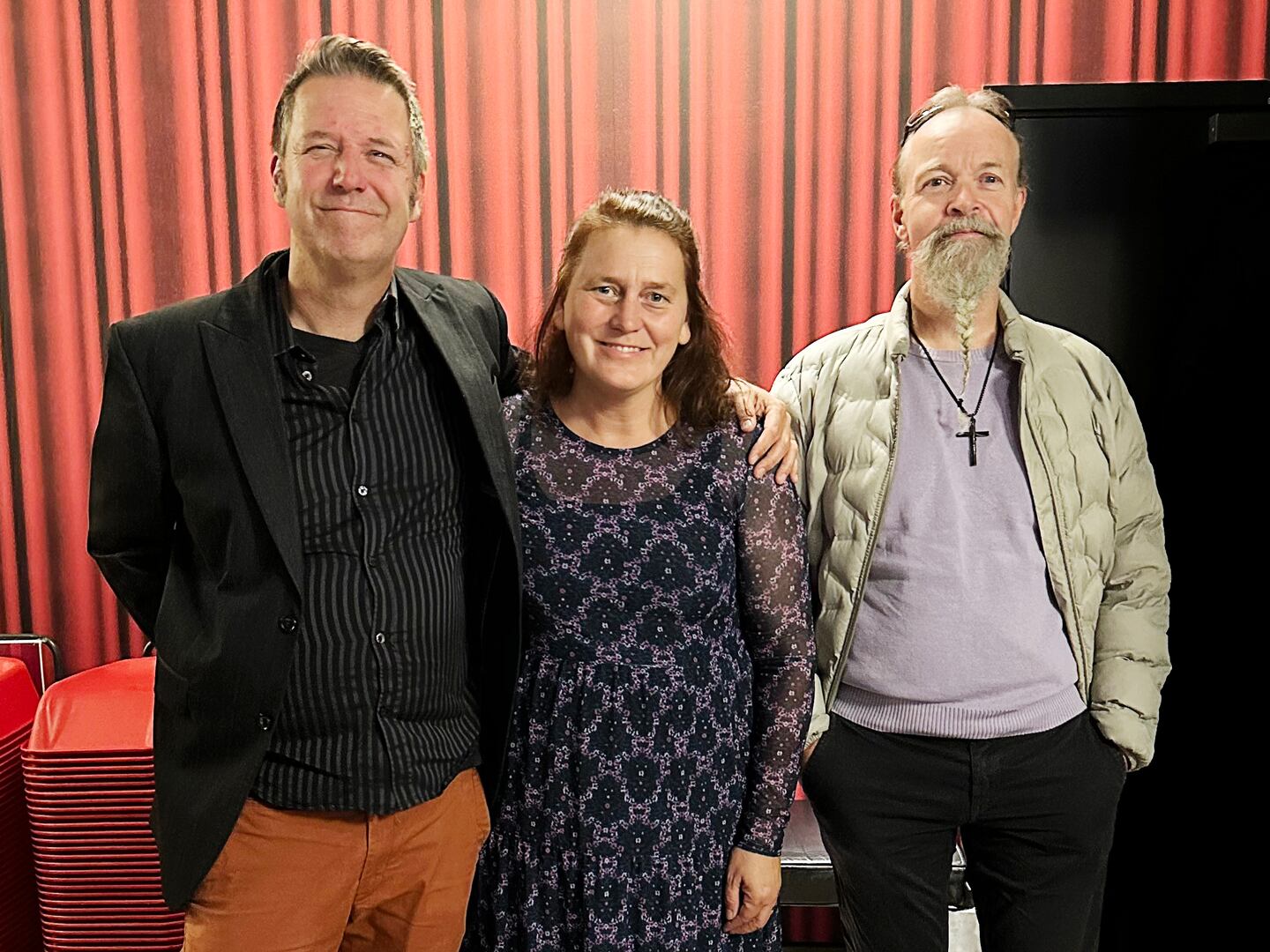 Barfota Productions. På bilden ser ni Henrik och Maria Viklund och Tomas Andersson. Premiärdagen av Jesus Revolution på Biopalatset i Göteborg.