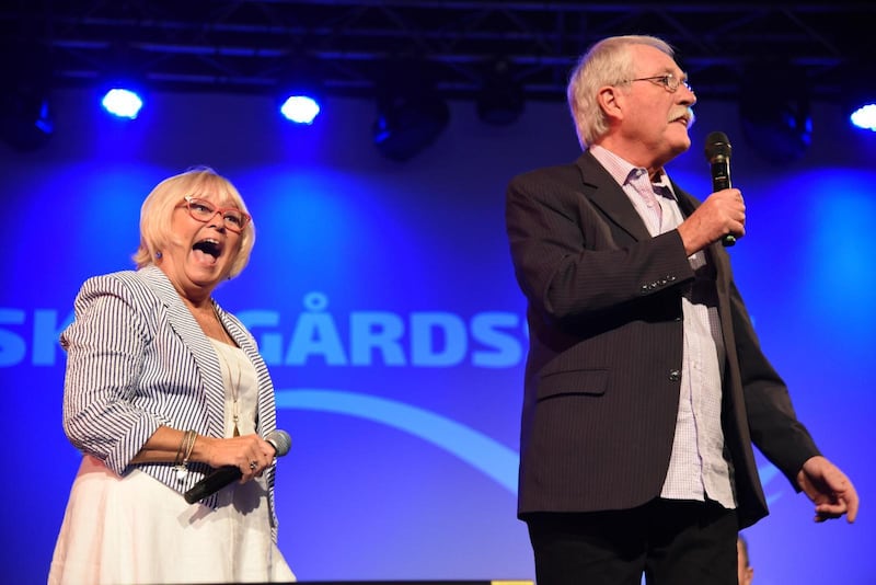 Evie Tonquist och Pelle Karlsson i på festivalen Skärgårdssång 2019 i Tanumsstrand.