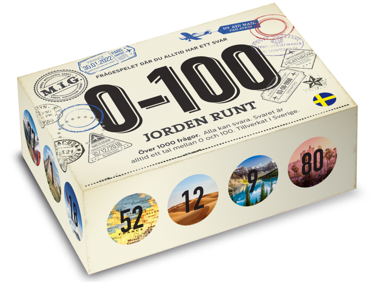 Brädspelet 0-100 Jorden runt