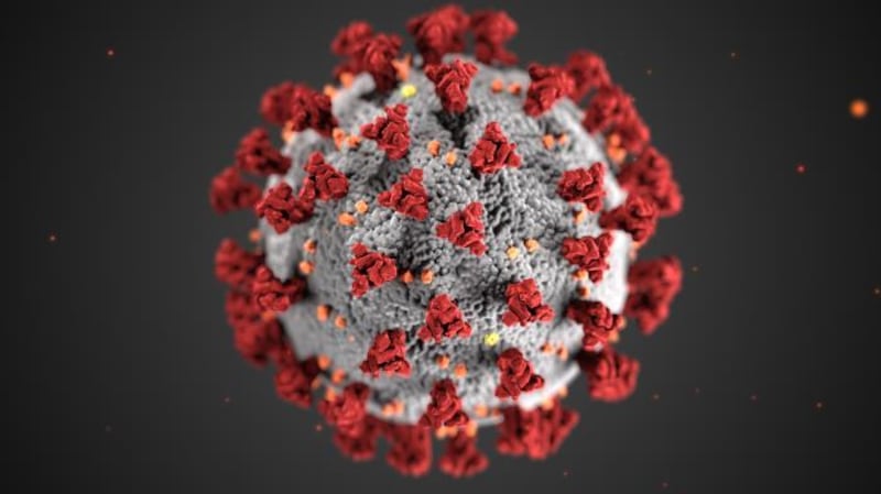 Illustration av ett coronavirus, skapad av CDC (Centers for Disease Control and Prevention) i Atlanta, USA.