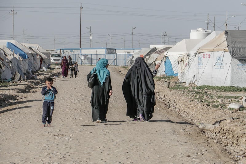 Thousands of people live in the tent camp.